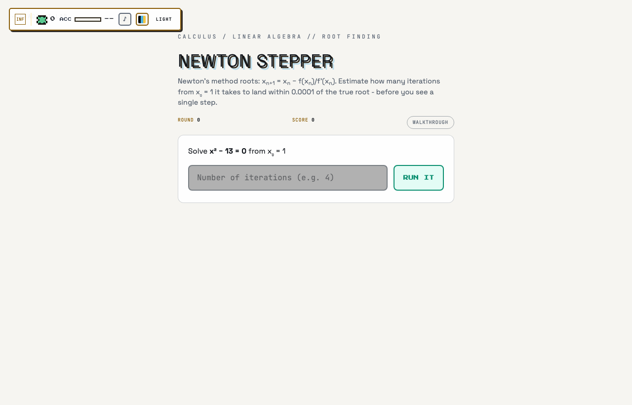 Newton Stepper in play on Outcry