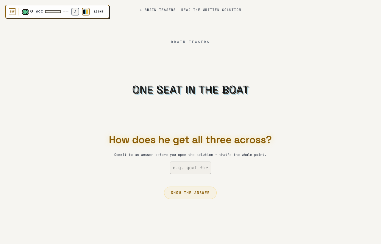One Seat in the Boat in play on Outcry