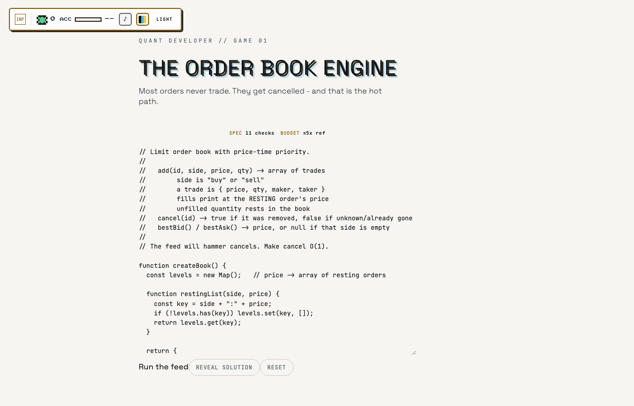 The Order Book Engine in play on Outcry