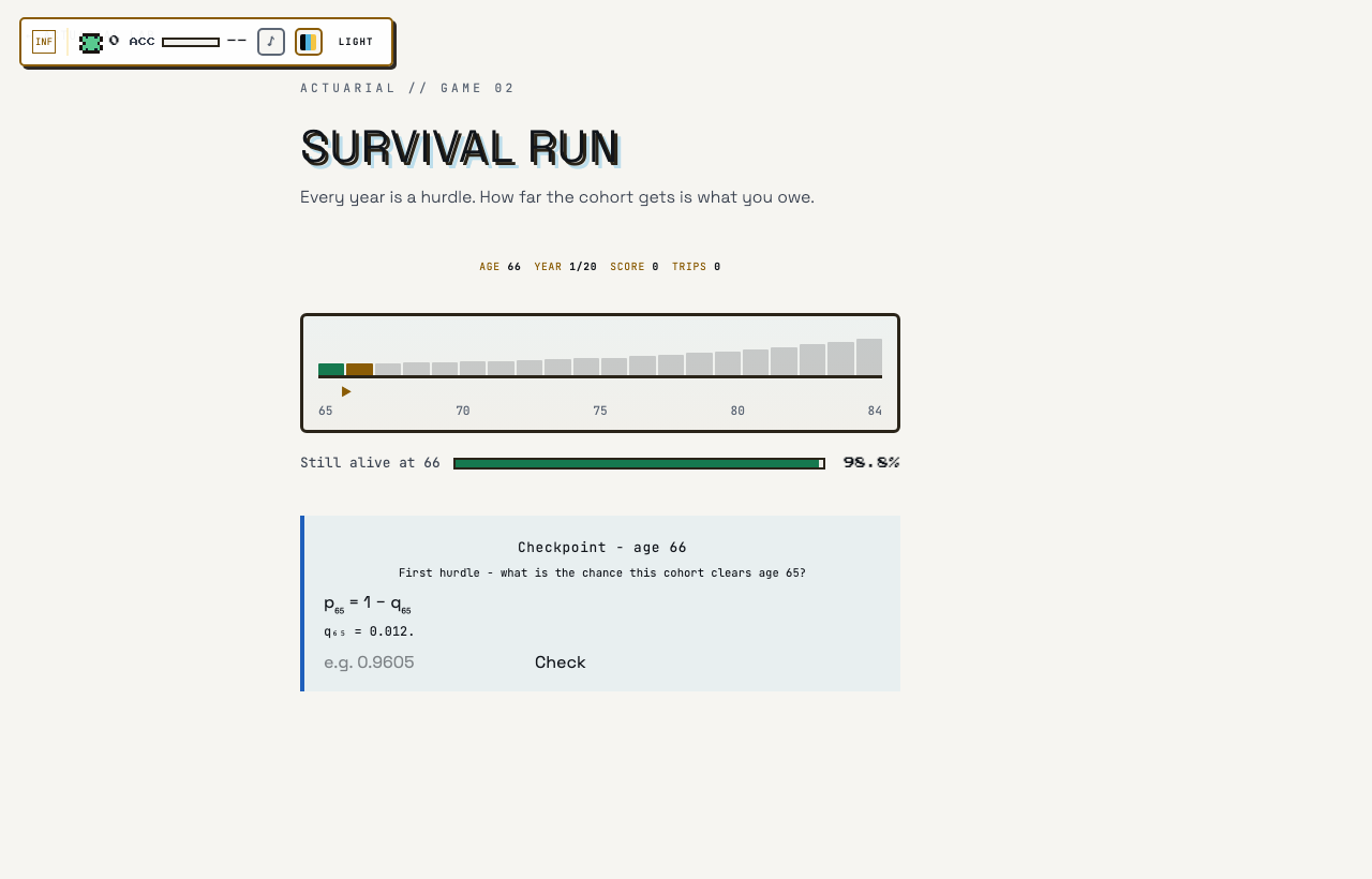 Survival Run in play on Outcry