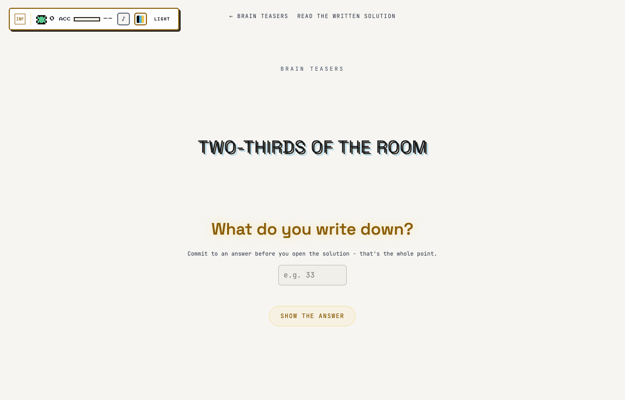 Two-Thirds of the Room in play on Outcry